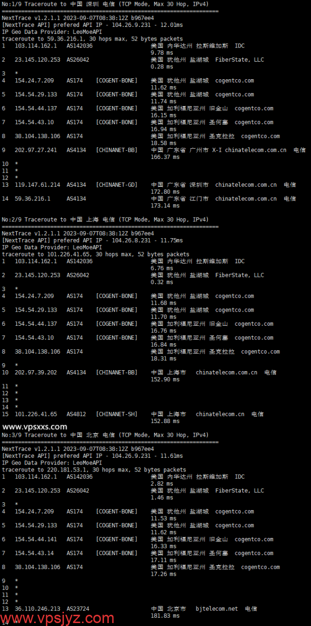 hosteons美国盐湖城vps电信回程路由