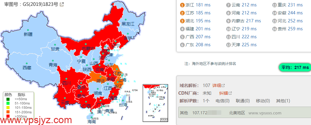 RackNerd美国达拉斯VPS国内ping