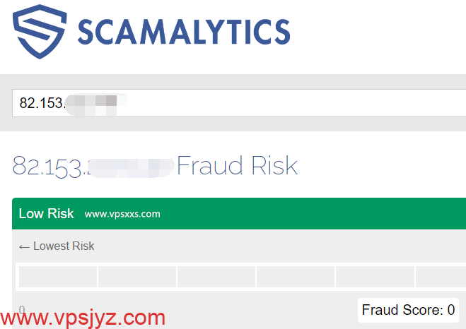 六六云英国原生IP VPS scamalytics IP风险检测