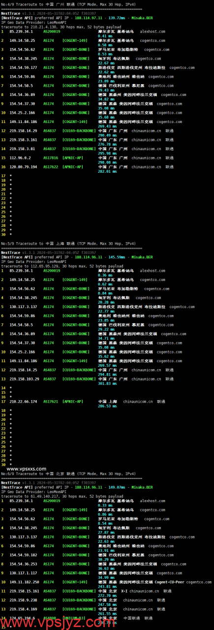 AlexHost摩尔多瓦抗投诉VPS联通回程路由