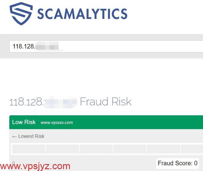 zlidc韩国原生IP VPS scamalytics IP欺诈值检测