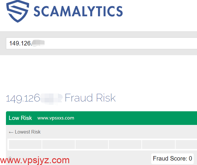 IPRaft香港大硬盘VPS scamalytics IP风险检测