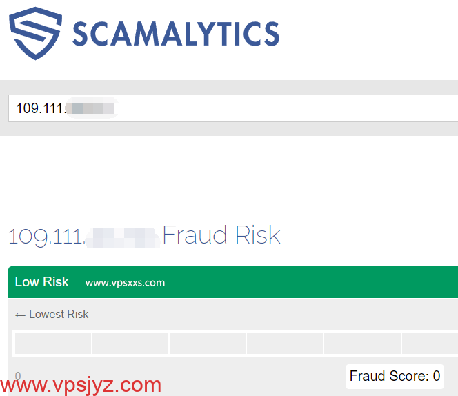 六六云英国原生IP-9929大陆优化线路VPS scamalytics IP风险检测