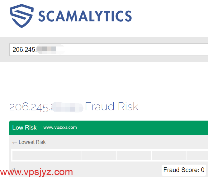 六六云英国家宽IP VPS scamalytics IP风险检测