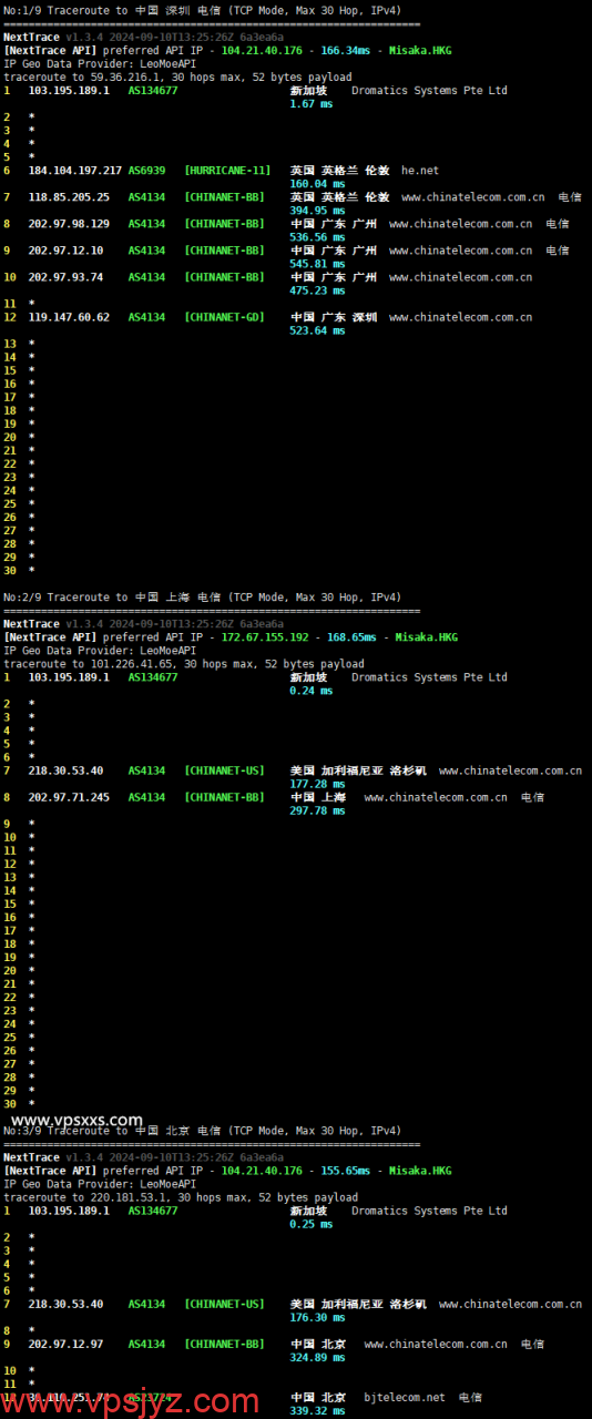 OrangeVPS新加坡VPS电信回程路由