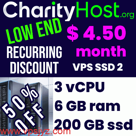 CharityHost大内存VPS