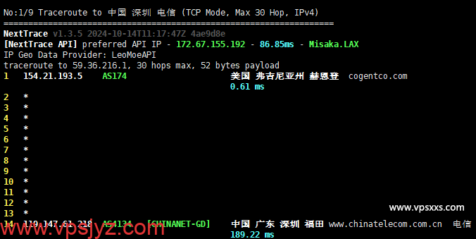 丽萨主机美国真家宽VPS电信回程路由