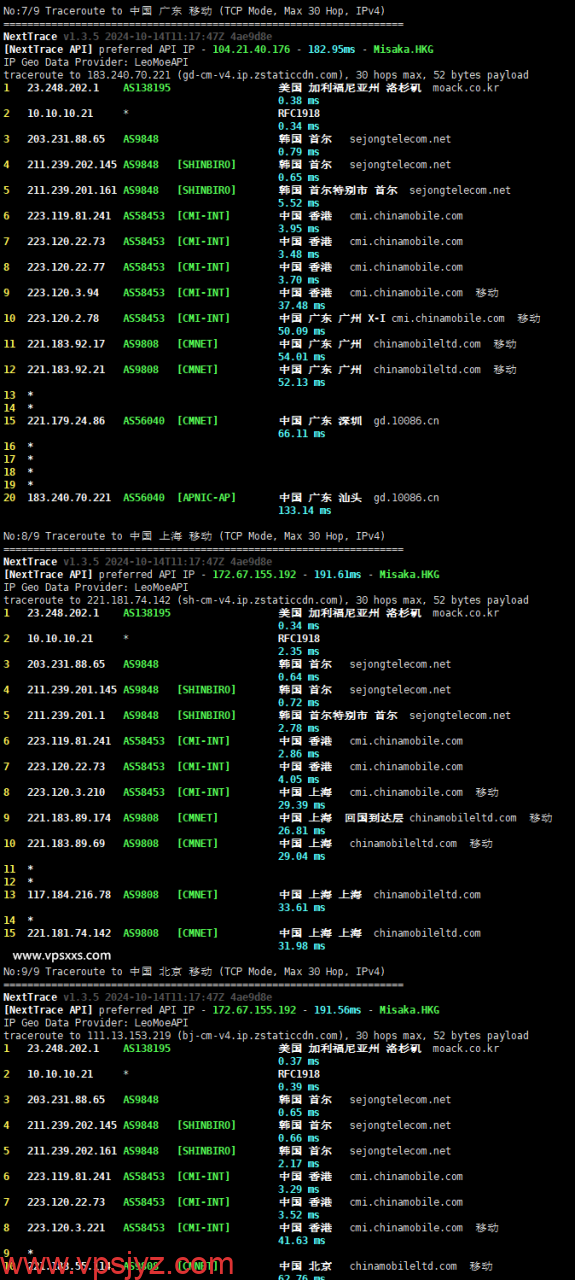 zlidc韩国双ISP家宽服务器移动回程路由